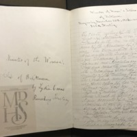 1890-1891 Meeting Minutes