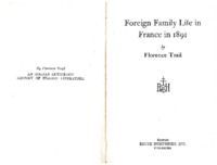 Foreign Family Life in France in 1891