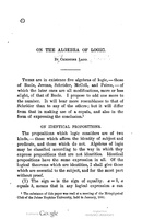 "On the Algebra of Logic." Studies in Logic, ed. (Boston: Little, Brown, 1883), pp 17-71.