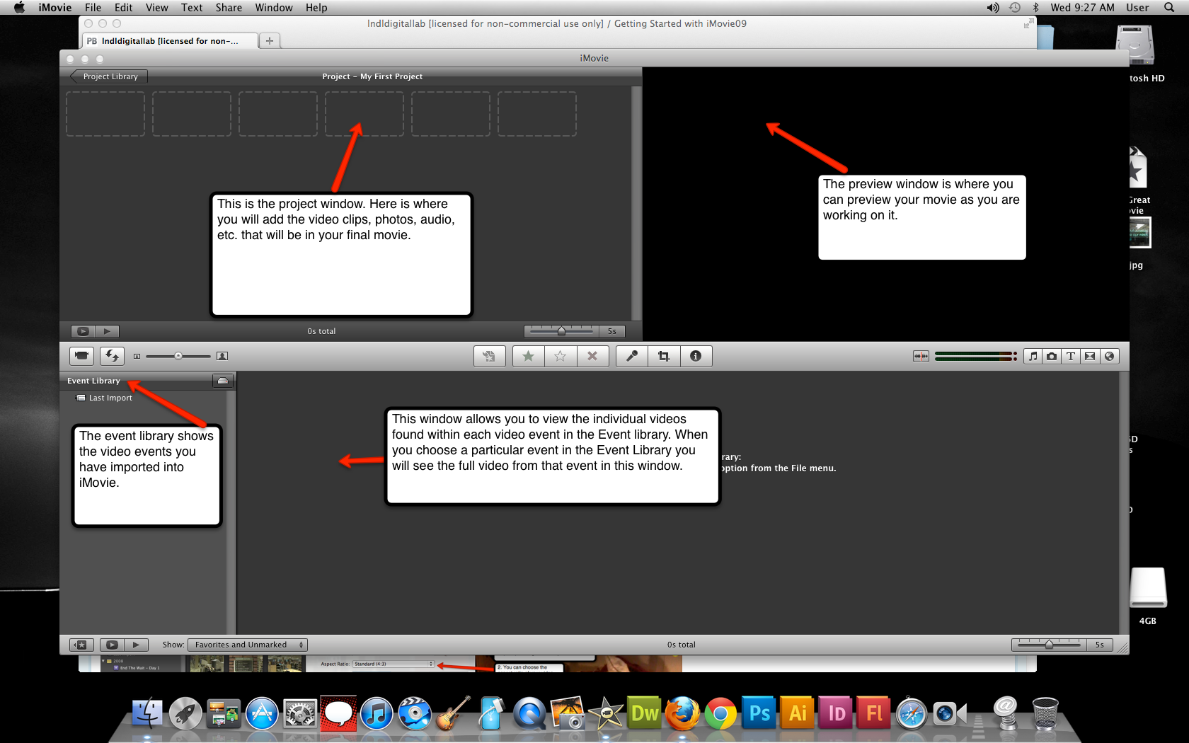Visual guide on getting started in iMovie '11
