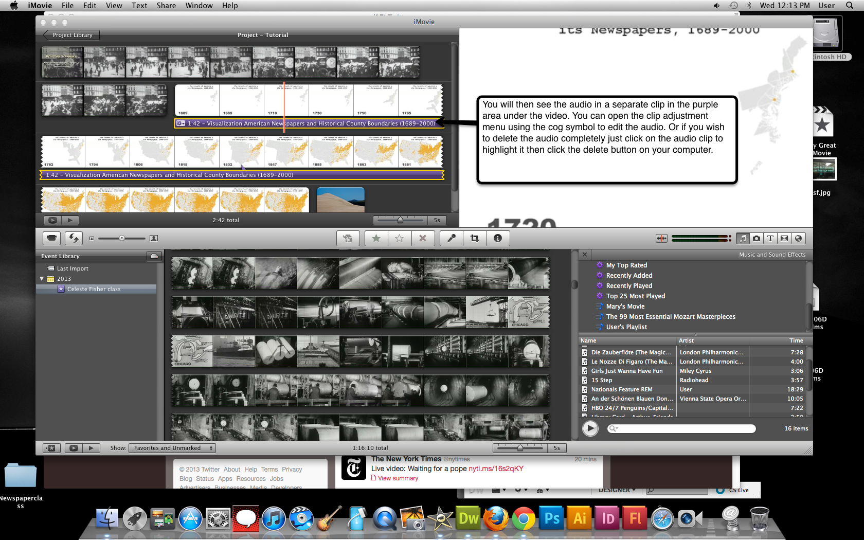 Visual guide to editing audio in iMovie '11